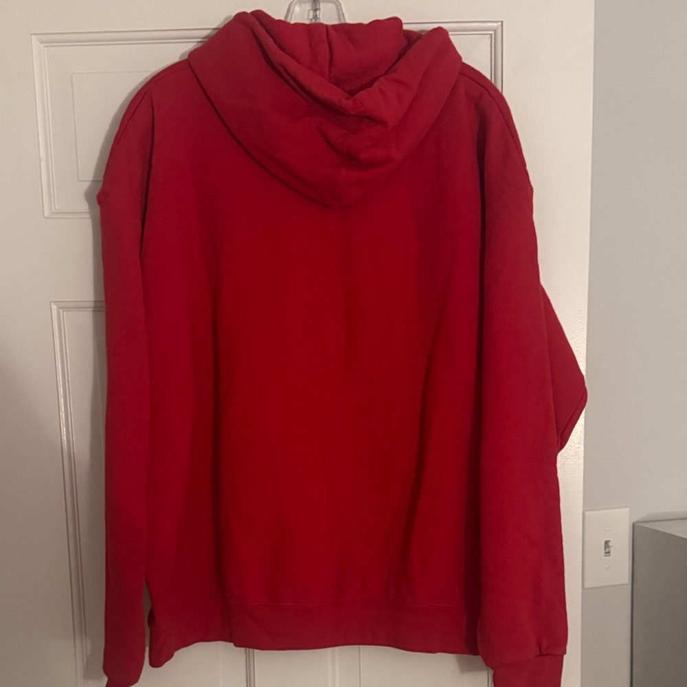 Oakley Red Crewneck Hoodie with Black Logo - Picture 4 of 5